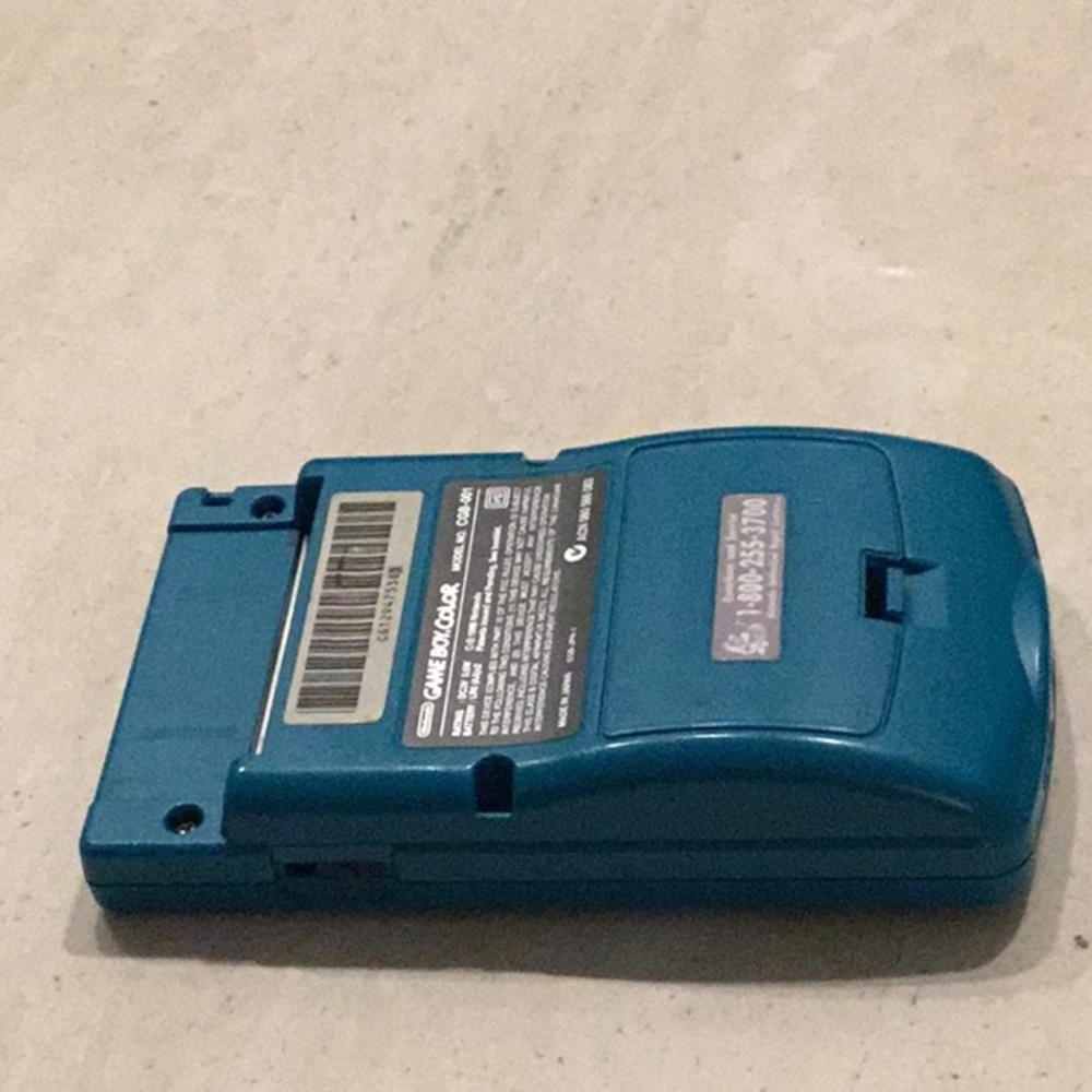 Nintendo Gameboy Color Console System Teal Blue Handheld Game Boy Authentic - Picture 14 of 16